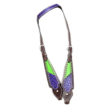 HILASON Western Horse Headstall Tack Genuine American Leather Dark Brown